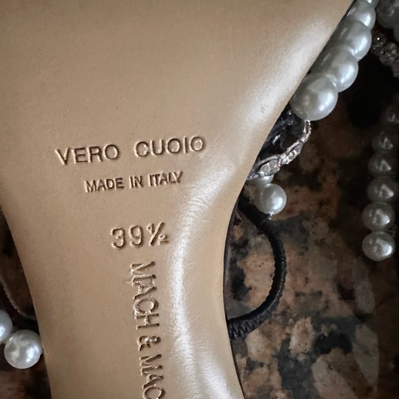 Mach and Mach Diamond of Elizabeth Imitation Pearl pointed toe mule - Picture 9 of 10